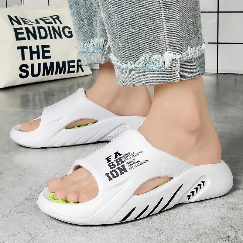 New Summer Men Massage Slippers Sides Indoor Outdoor Sandals Beach Casual Shoes