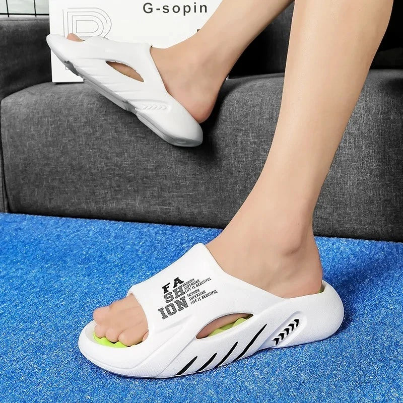 New Summer Men Massage Slippers Sides Indoor Outdoor Sandals Beach Casual Shoes