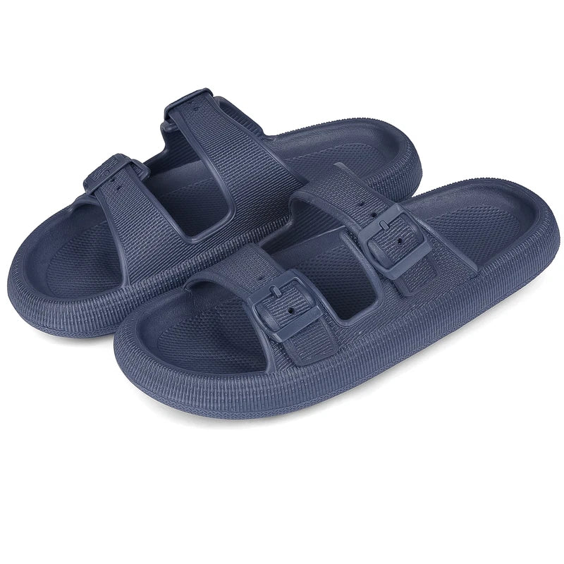 Women Men Cloud Slide Sandals Water Slippers Thicken Sole Bathroom Shoes US Size