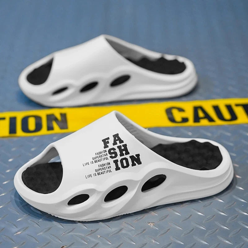 Men's Fashion Massage Slippers Non-Slip EVA Flip Flops Beach Shower Shoes Gift