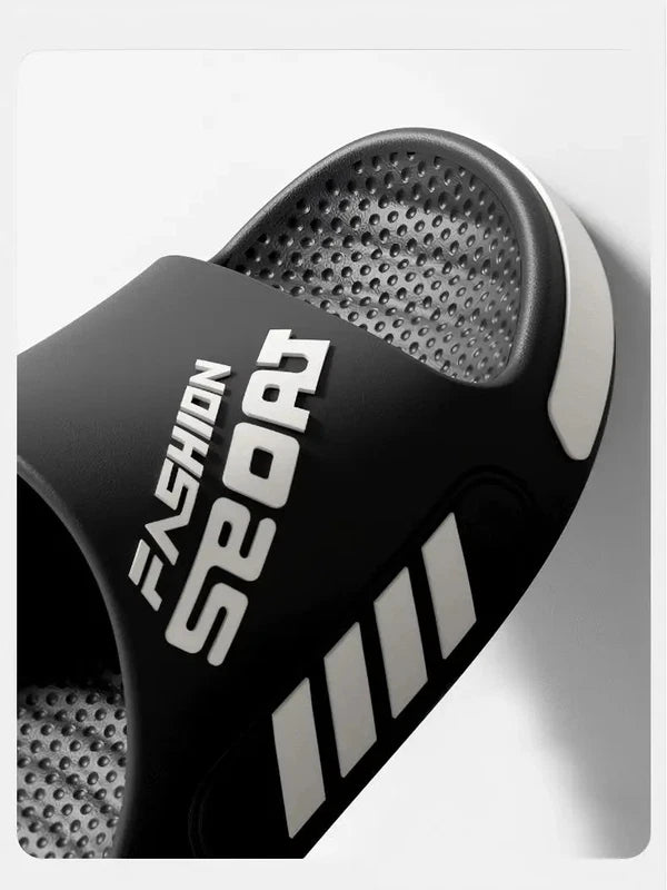 Men's Lightweight Summer Slippers Open Toe Breathable Flip Flops Indoor Outdoor