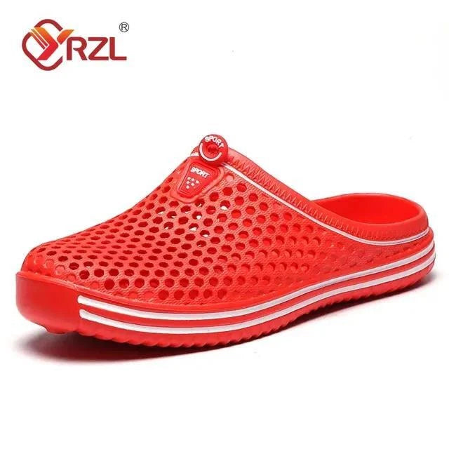 Men Summer Shoes Sandals Men's Holes Sandals Hollow Breathable Flip Flops