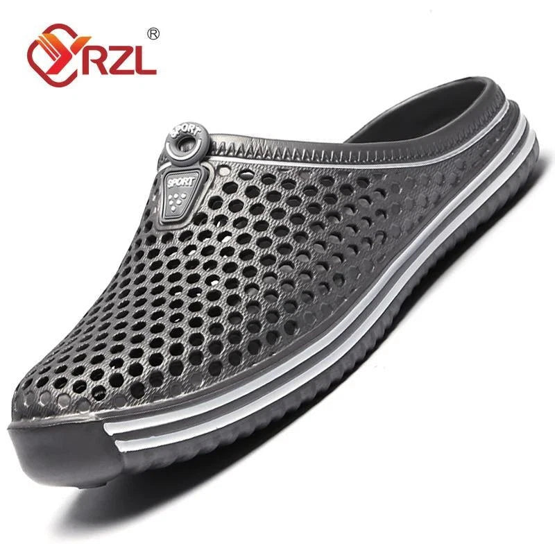Men Summer Shoes Sandals Men's Holes Sandals Hollow Breathable Flip Flops