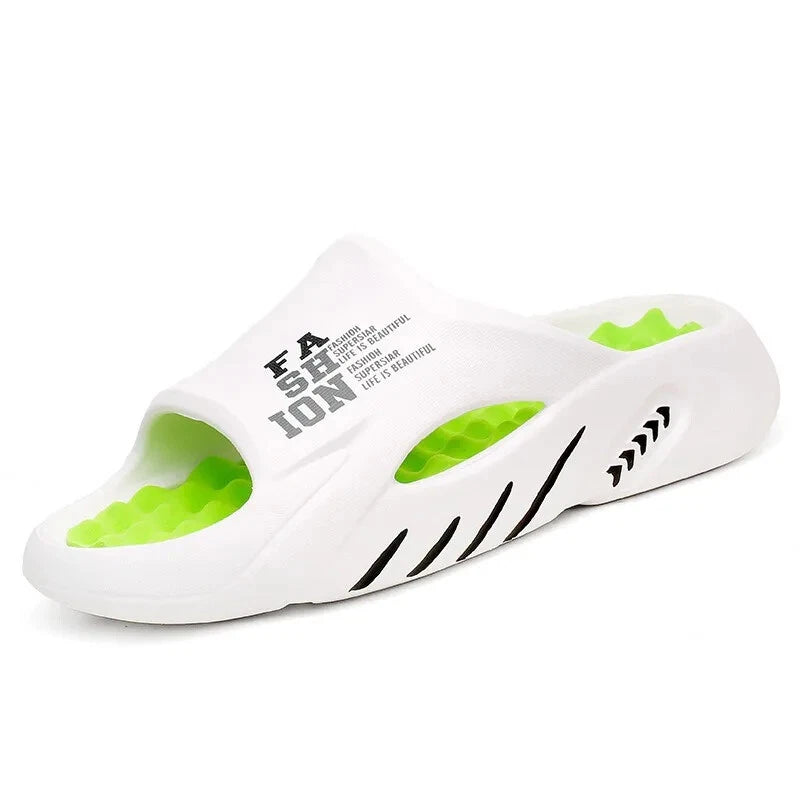 New Summer Man Massage Slippers 2025 Indoor Outdoor Beach Sandals Soft Bottom