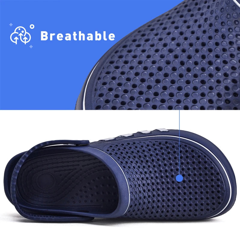 Men's Garden Shoes Water Clogs Boys Antislip Slide Sandals Shower Pool Slippers