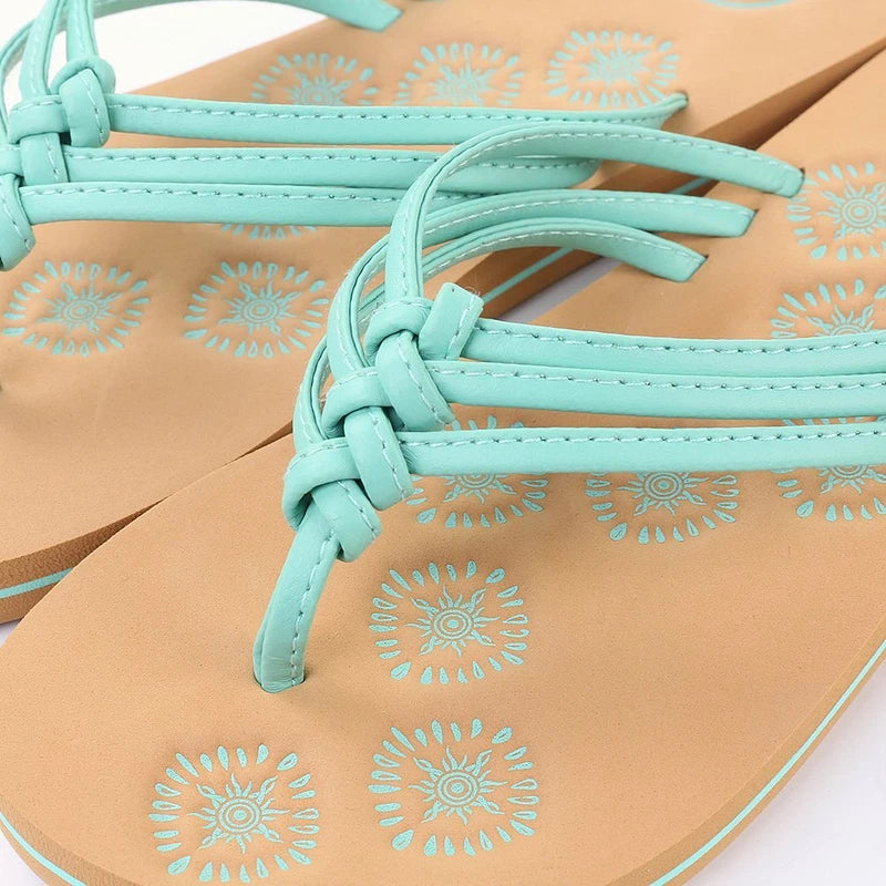 Women Summer Beach Sandals Outdoor Casual Flip Flops Non-Slip Shower Slippers