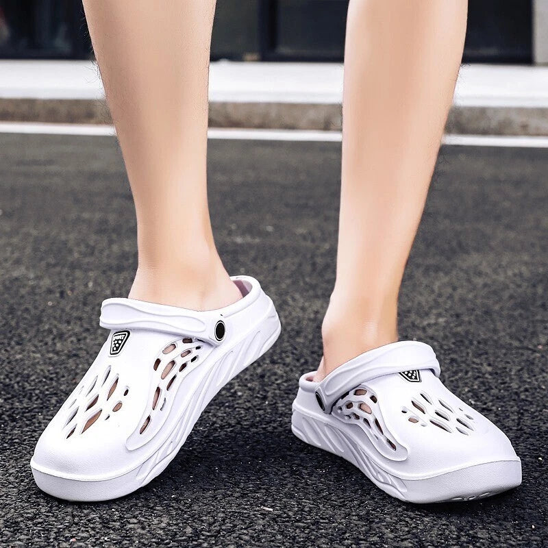 Men Garden Shoes Slip-on Outdoor Beach Slippers Sandals Lightweight Breathable