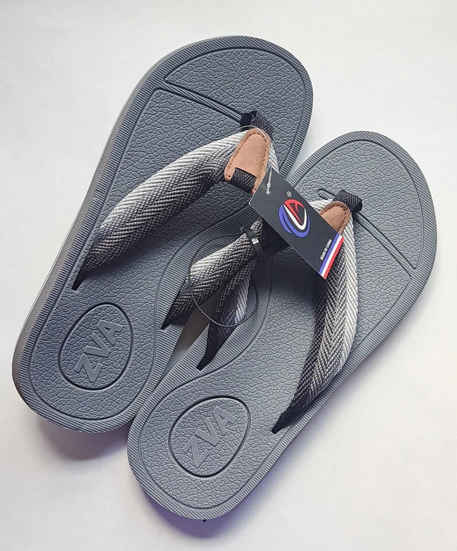 ZVA Mens Comfort Flip Flops Thong Sandals with Arch Support Slippers Size 11