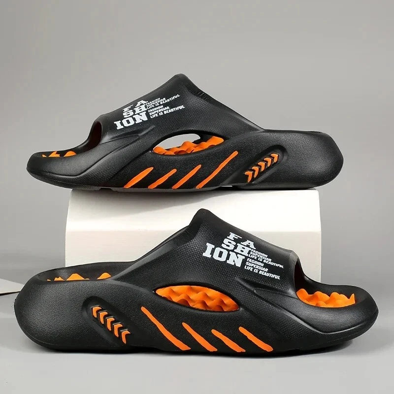 2025 Men's New Summer Massage Slippers Sandals Slides Soft EVA Beach Shoes Gift