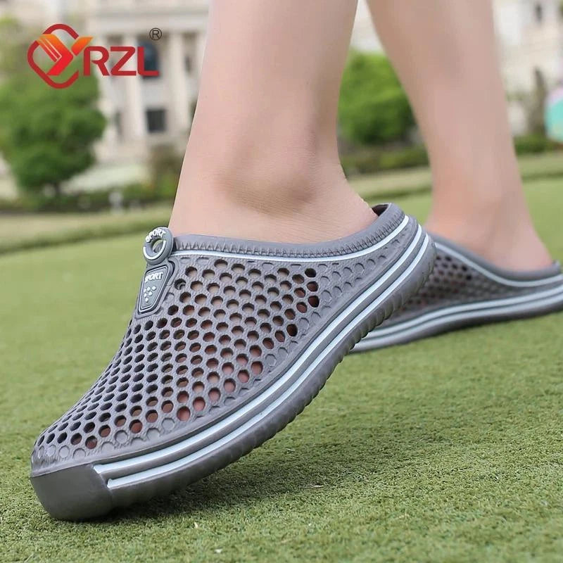 Men Summer Shoes Sandals Men's Holes Sandals Hollow Breathable Flip Flops