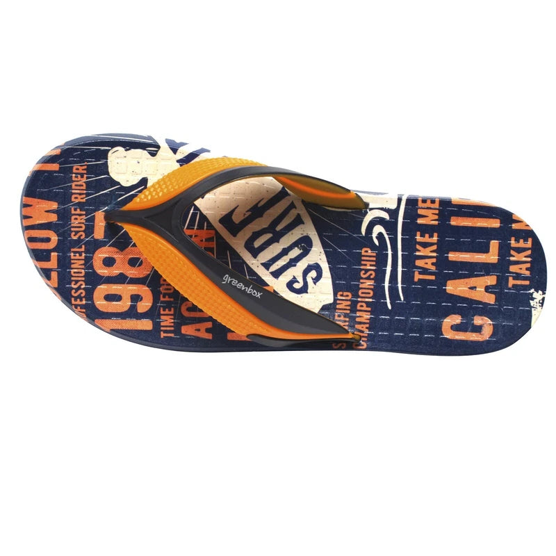 Ish Original Long Beach Los Angeles Men Blue Flip-Flop Sandal Slipper Size 7-11