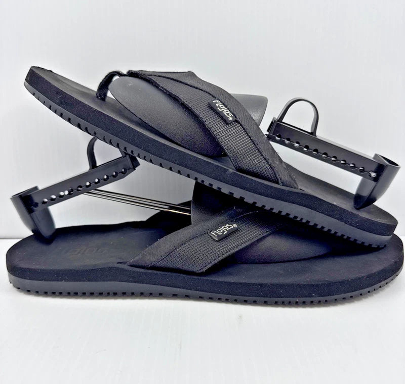 Flojos Men’s Black Foam Thongs Size 13 Casual Slip-On Beach Slippers Comfortable