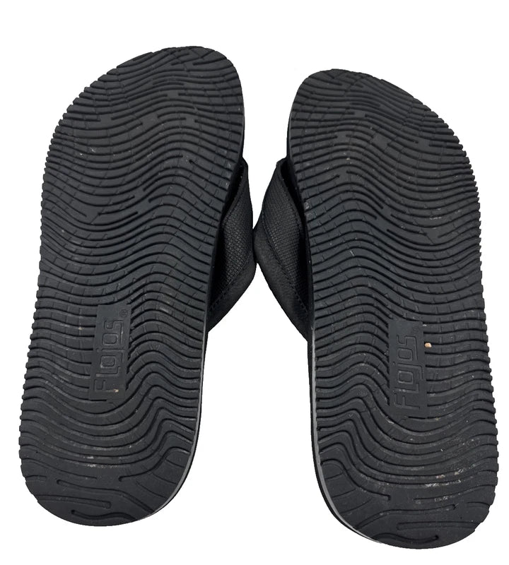 Flojos Men’s Black Foam Thongs Size 13 Casual Slip-On Beach Slippers Comfortable