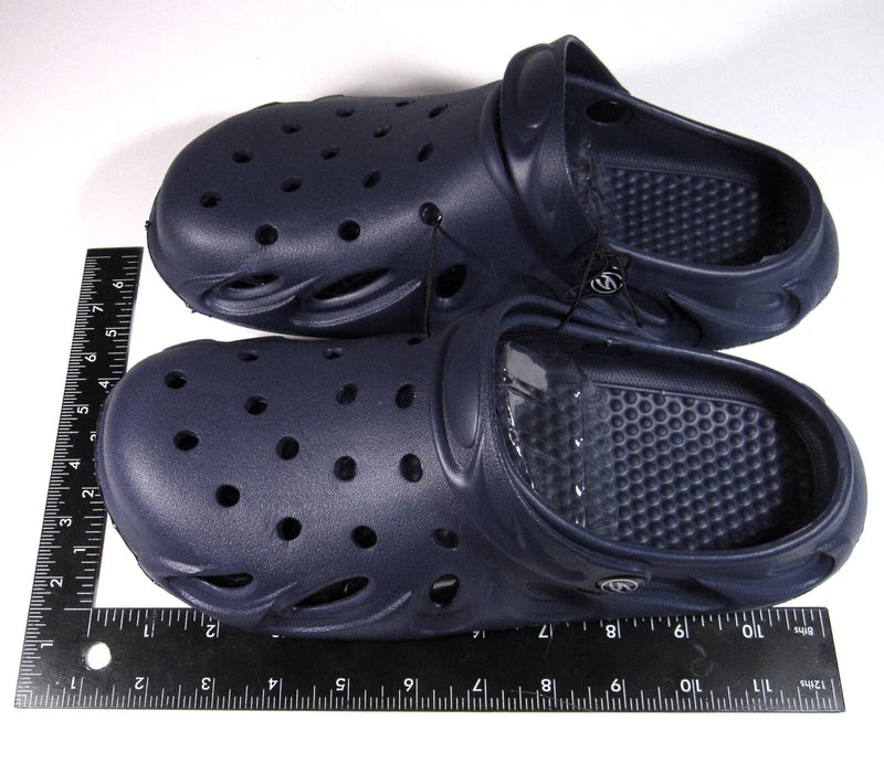 Men (9M) Hollow Out Sandals Light Beach Slippers Dark Blue Vented Clogs