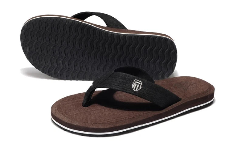 Men's Lightweight Beach Pool Thong Sandals Flip Flops Slippers Brown/Beige/Gray
