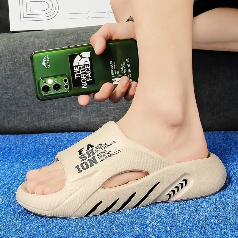 New Summer Men Massage Slippers Sides Indoor Outdoor Sandals Beach Casual Shoes