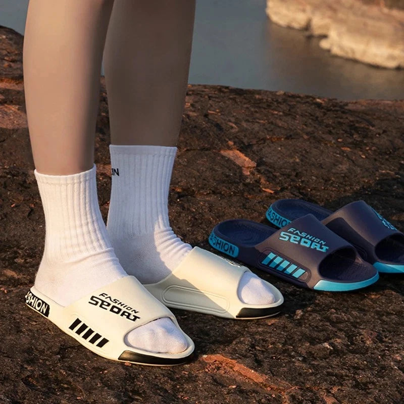 Men's Lightweight Summer Slippers Open Toe Indoor Outdoor Slides Flip Flops Gift