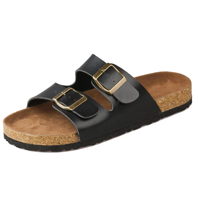Men Summer Flip Flops Buckle Cork Beach Summer Slipper Sandals Shoes Slip On / ✲