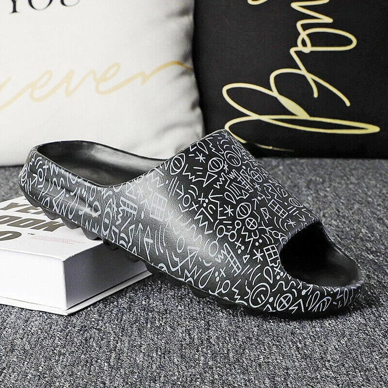 2023 Summer Slides Breathable Beach Sandals Flip Flops Mouth Mens Soft Slippers
