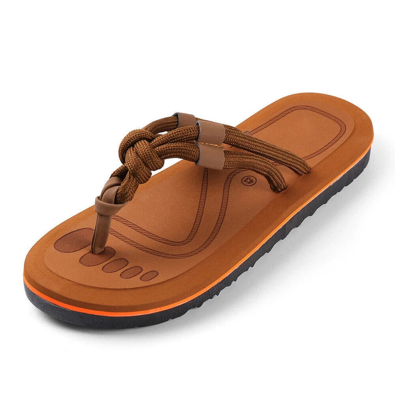 Men Summer Beach Fashion Thong Flip Flops Anti-Slip Sandals Casual Slippers 9-10