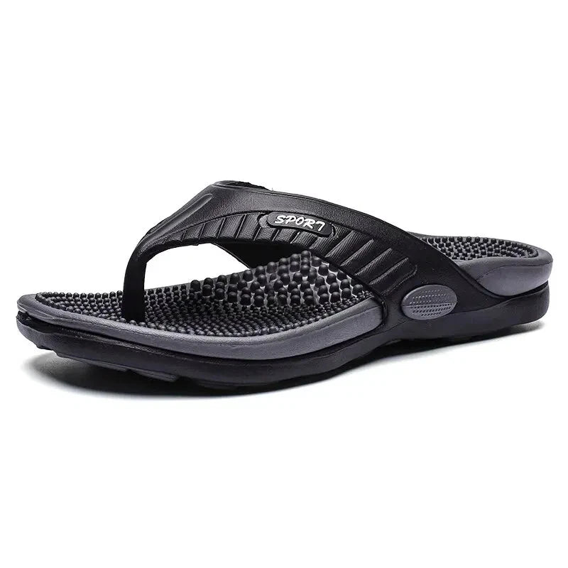 Summer Slippers Men Flip Flops Beach Sandals Non-slip Casual Flat Shoes Massage