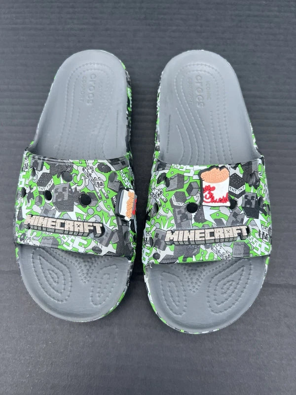 Crocs Slides Minecraft Unisex M5 W7