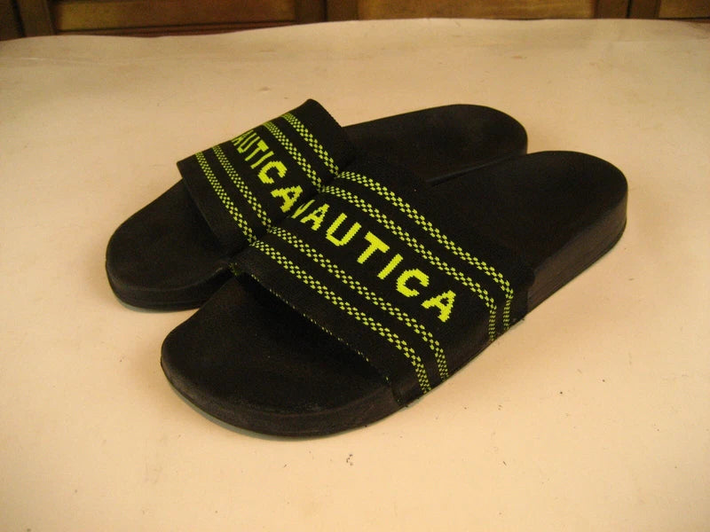 Mens Nautica Slide Sandals Gym Beach Yard Slipper Flip Flop Shoes sz M