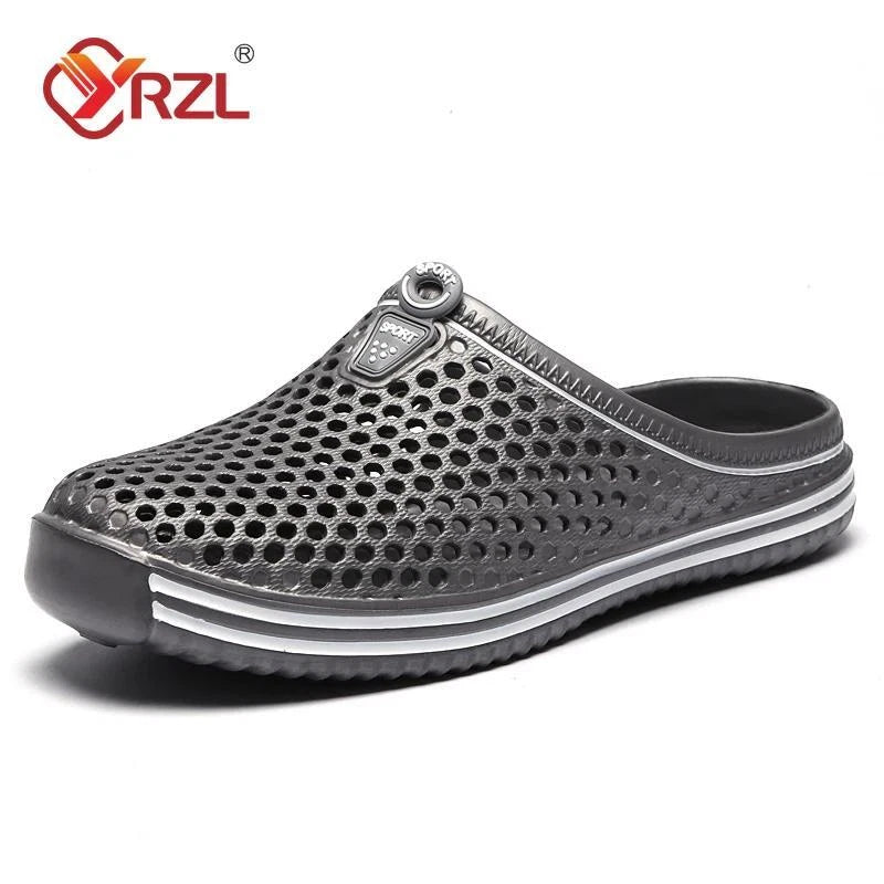 Men Summer Shoes Sandals Men's Holes Sandals Hollow Breathable Flip Flops