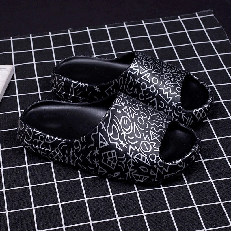 ON SALE!! Anti-Slip Cozy Pillow Slides Sandals Slippers Height Boosting Outdoor