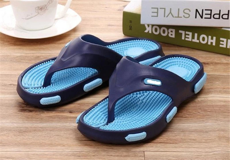 Men's Casual Wear Flat Beach Shoes Massage Sandals Sandals Slippers Flip Flops