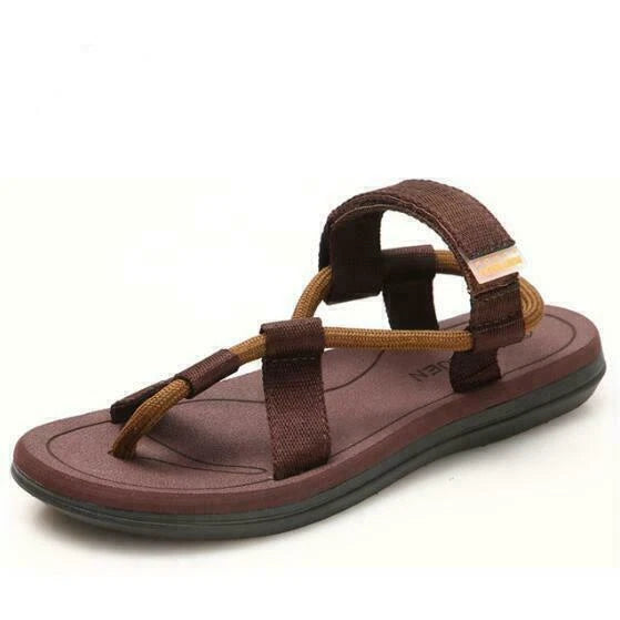 Mens Summer Beach Casual Strap Gladiator Flat Sandals Slippers Shoes Flip Flops