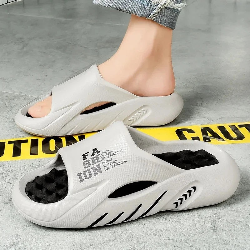 New Summer Men Massage Slippers Sides Indoor Outdoor Sandals Beach Casual Shoes