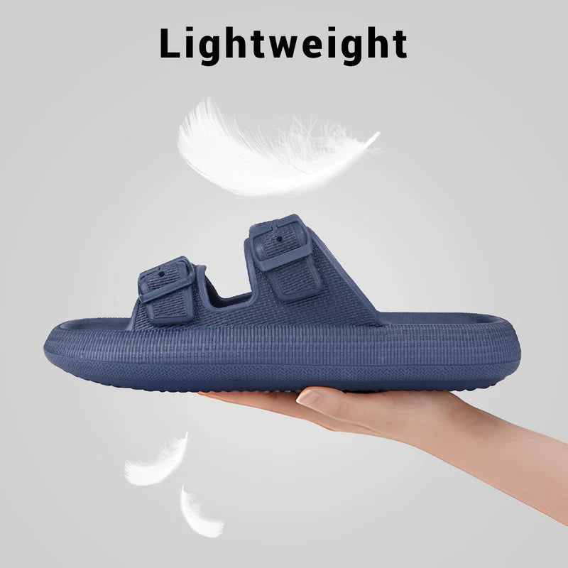 Women Men Cloud Slide Sandals Water Slippers Thicken Sole Bathroom Shoes US Size