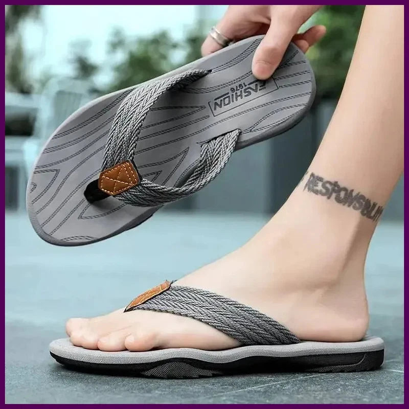 Men's Flip Flops Casual Beach Shoes Large Size Men Sandals Summer Leisure