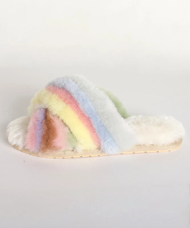 🔥BLOWOUT SALE!🔥 EMU Australia Mayberry Rainbow Pastel Slippers Sizes 6 7 8 9🔥