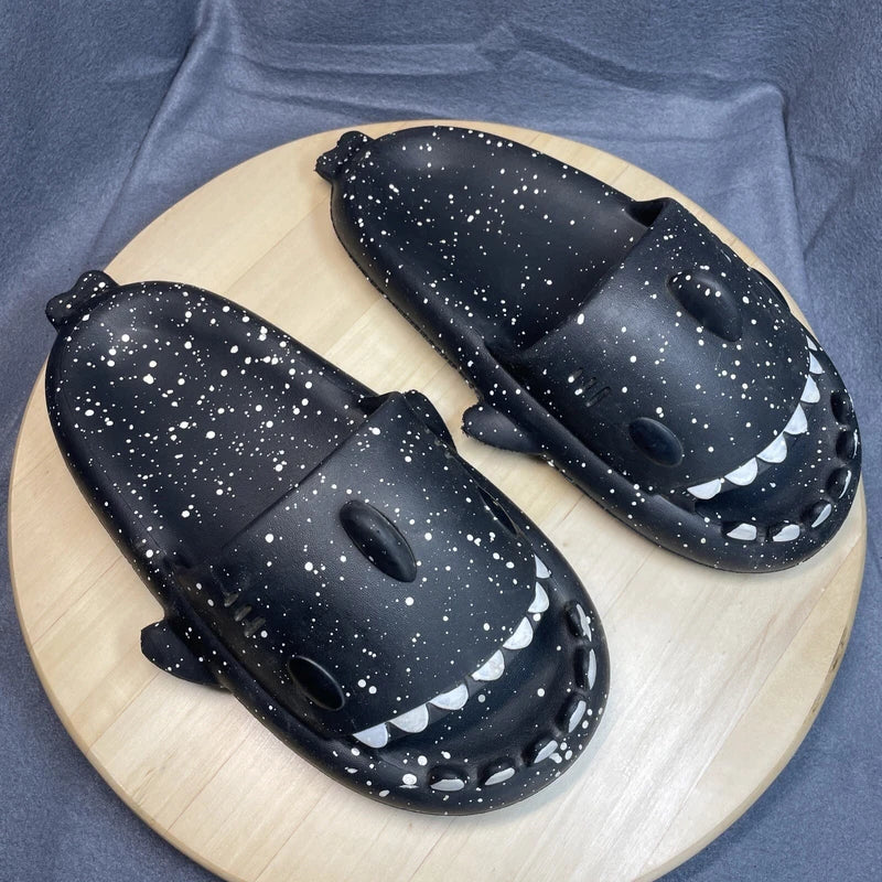 Shark Orca Slide Summer Beach Sandal Slipper Fun Silly Party Adult 40-41 M7 W9.5