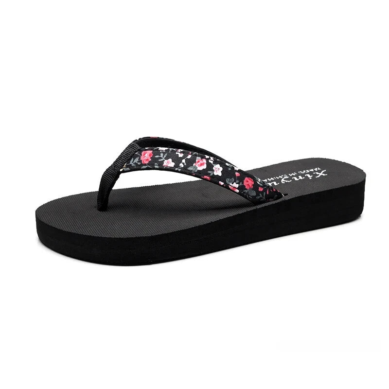 Chancletas de Mujer Moda Sandalias con Rosas de Verano de Playa Womens Sandals