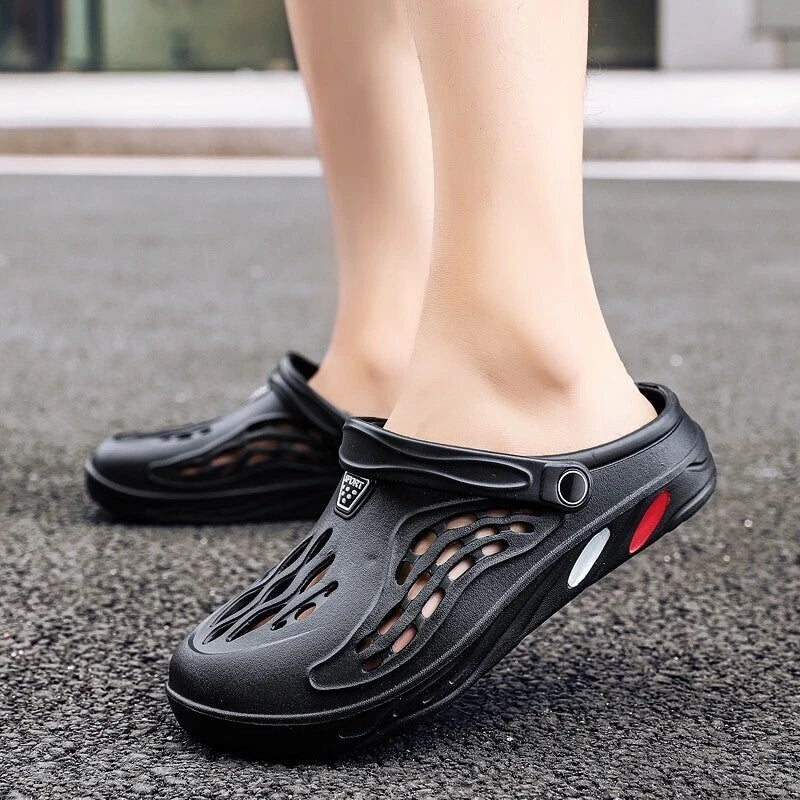 Men Garden Shoes Slip-on Outdoor Beach Slippers Sandals Lightweight Breathable