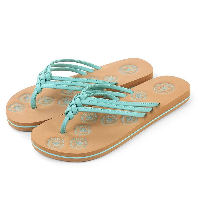 Women Summer Beach Sandals Outdoor Casual Flip Flops Non-Slip Shower Slippers