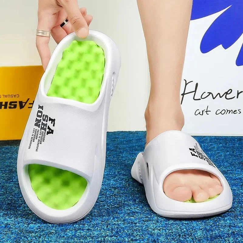 New Summer Men Massage Slippers Sides Indoor Outdoor Sandals Beach Casual Shoes