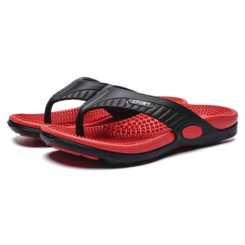 Massage Flip Flops for Men Summer Breathable Beach Shoes Sandals Men Luxury Flip