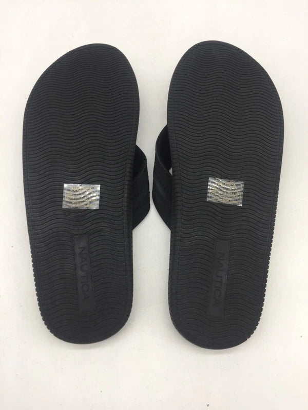 Nautica Men's Flip Flop Beach Sandal Water Slippers Black Size 10