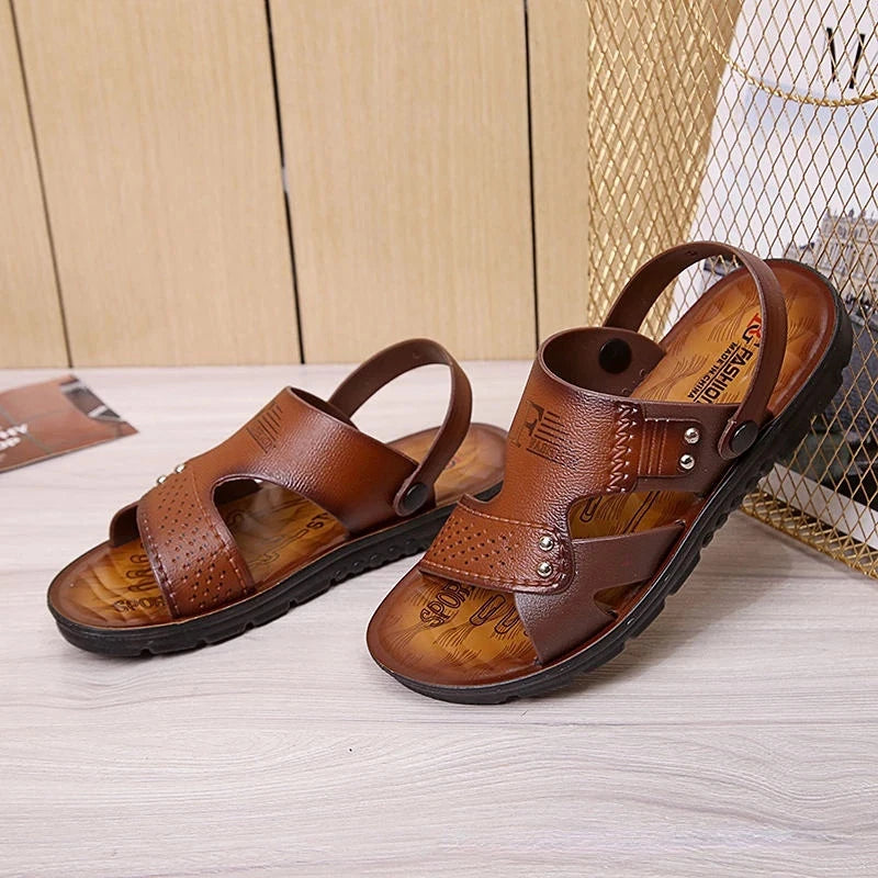 Men's Beach Open Toe Shoes Sandals High Quality Non-slip Men Slippers Breathable