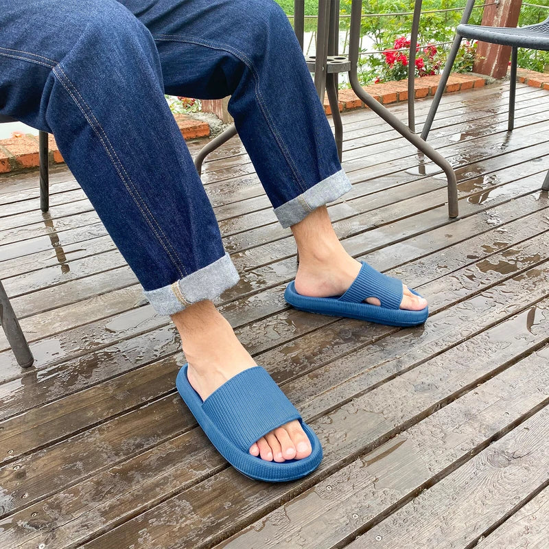 Women Men Cloud Slippers Comfort Pillow Slide Sandals Bathroom Beach Home Shoes