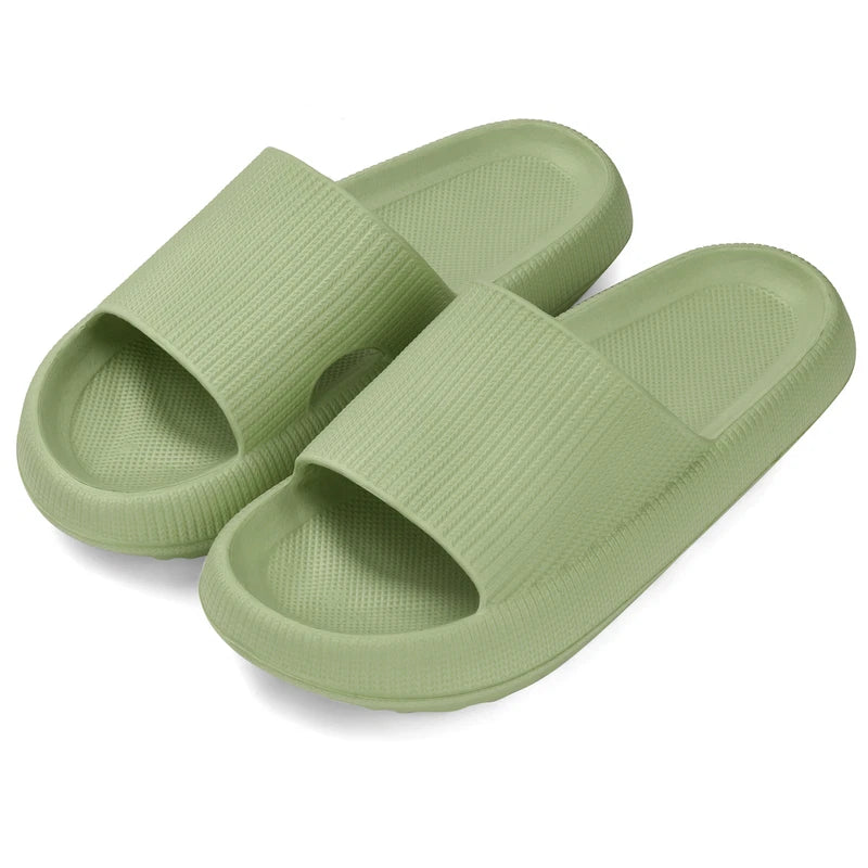 Women Men Cloud Slippers Comfort Pillow Slide Sandals Bathroom Beach Home Shoes