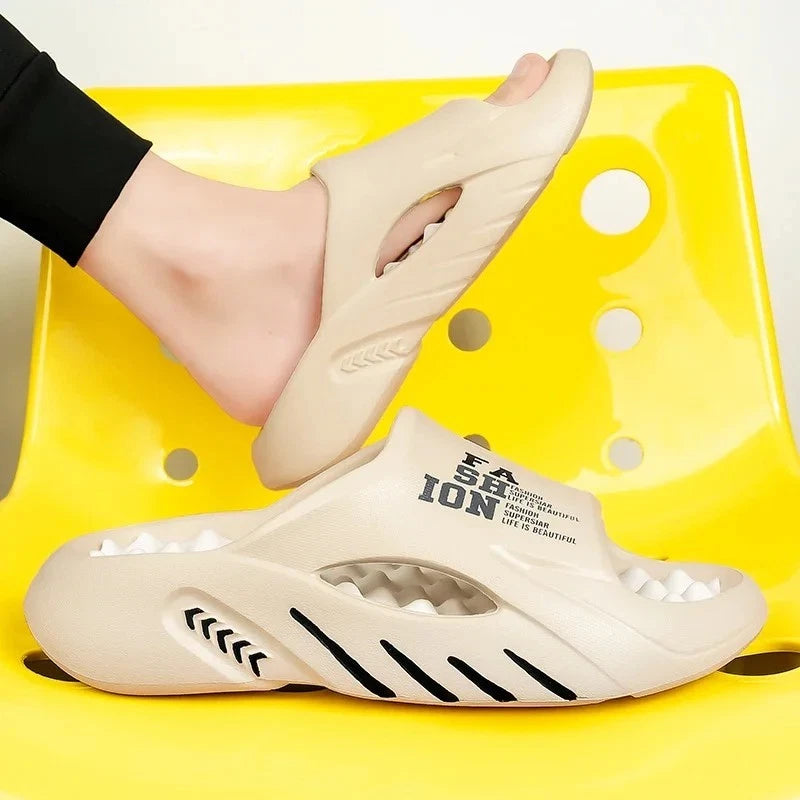 New Summer Men Massage Slippers Sides Indoor Outdoor Sandals Beach Casual Shoes