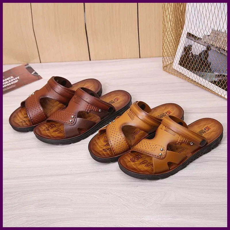 Men's Beach Open Toe Shoes Sandals High Quality Non-slip Men Slippers Breathable
