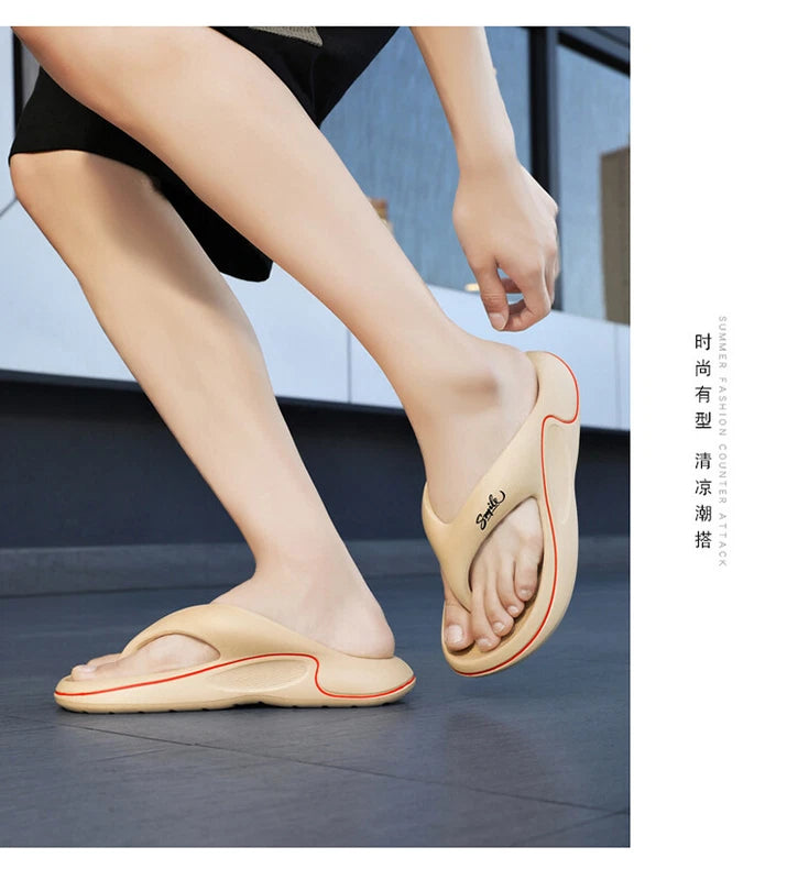 Summer Thong Sandals for Men, Ultra-Soft Sole Anti-Skid Beach Slides New Design