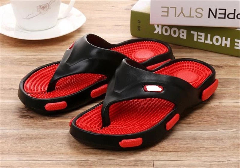 Men's Casual Wear Flat Beach Shoes Massage Sandals Sandals Slippers Flip Flops