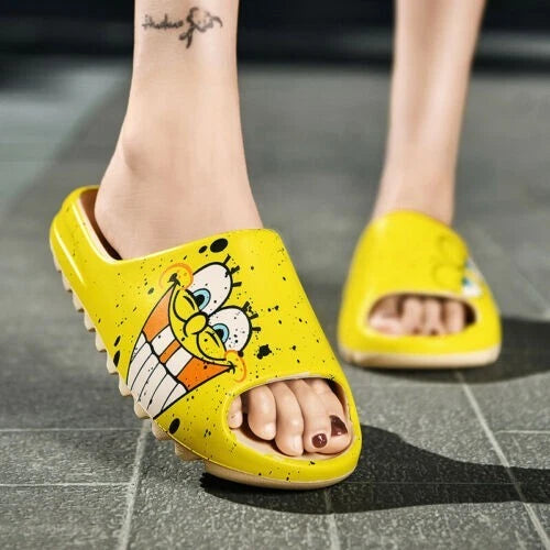 2023 Summer Slides Breathable Beach Sandals Flip Flops Mouth Mens Soft Slippers